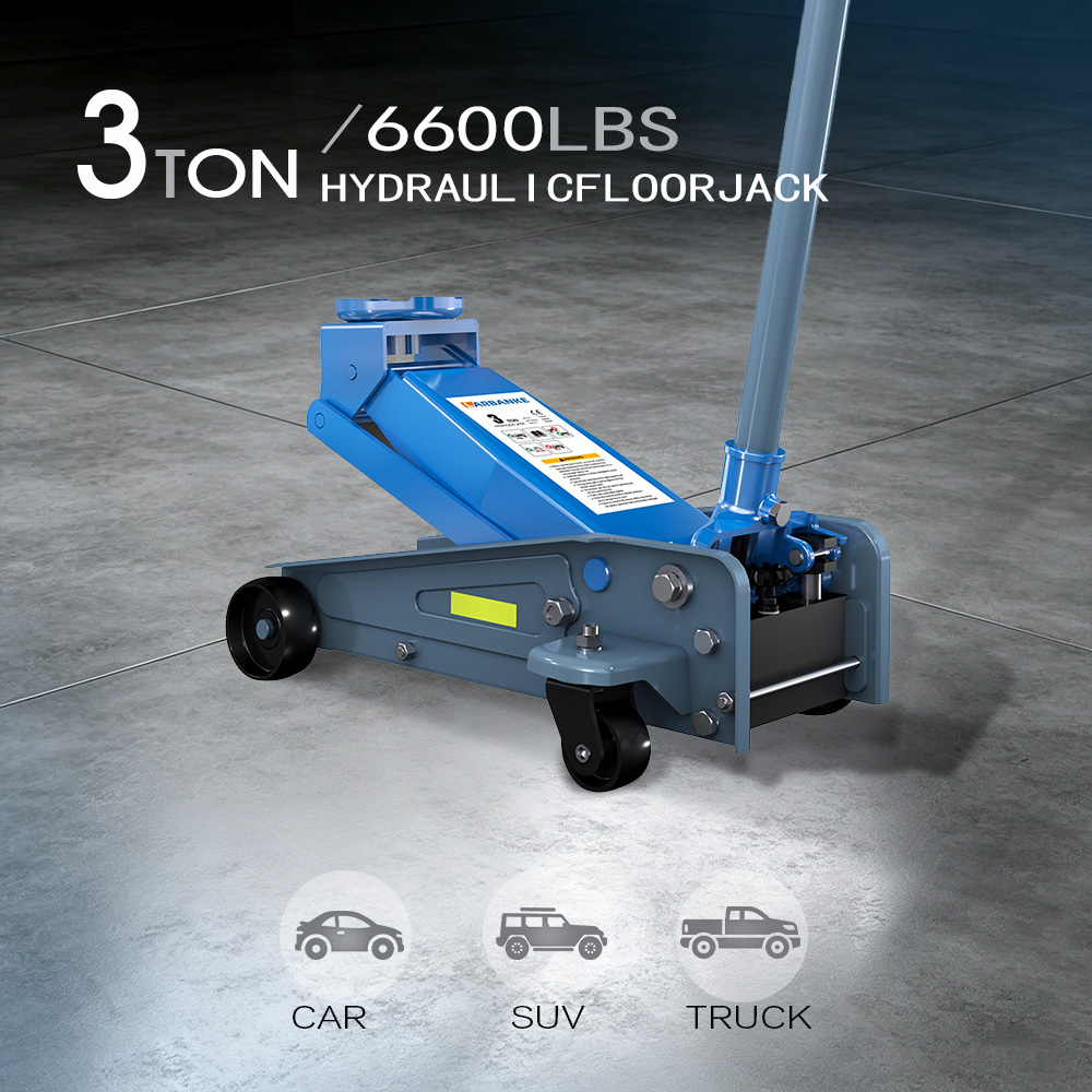 Heavy Equipment Jack - 3-ton Heavy-duty Steel Floor Jack With