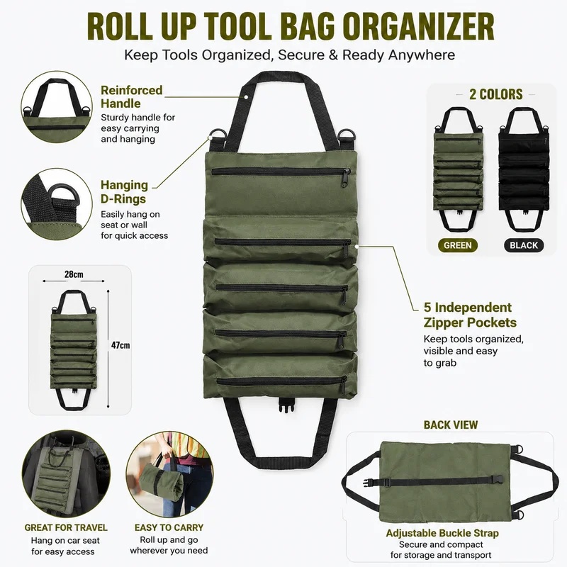 Heavy Duty Roll Up Tool Bag, O - Heavy Equipment Operation recension och pris