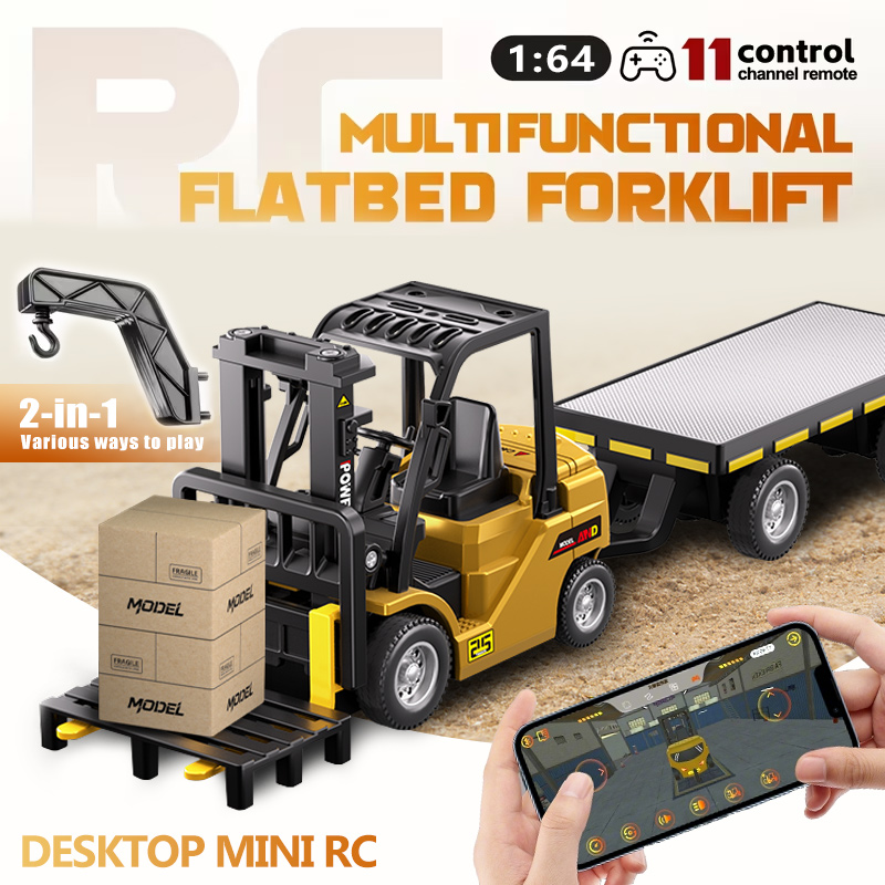1:64 Mini Remote Control Forkl - Heavy Equipment Operation recension och pris