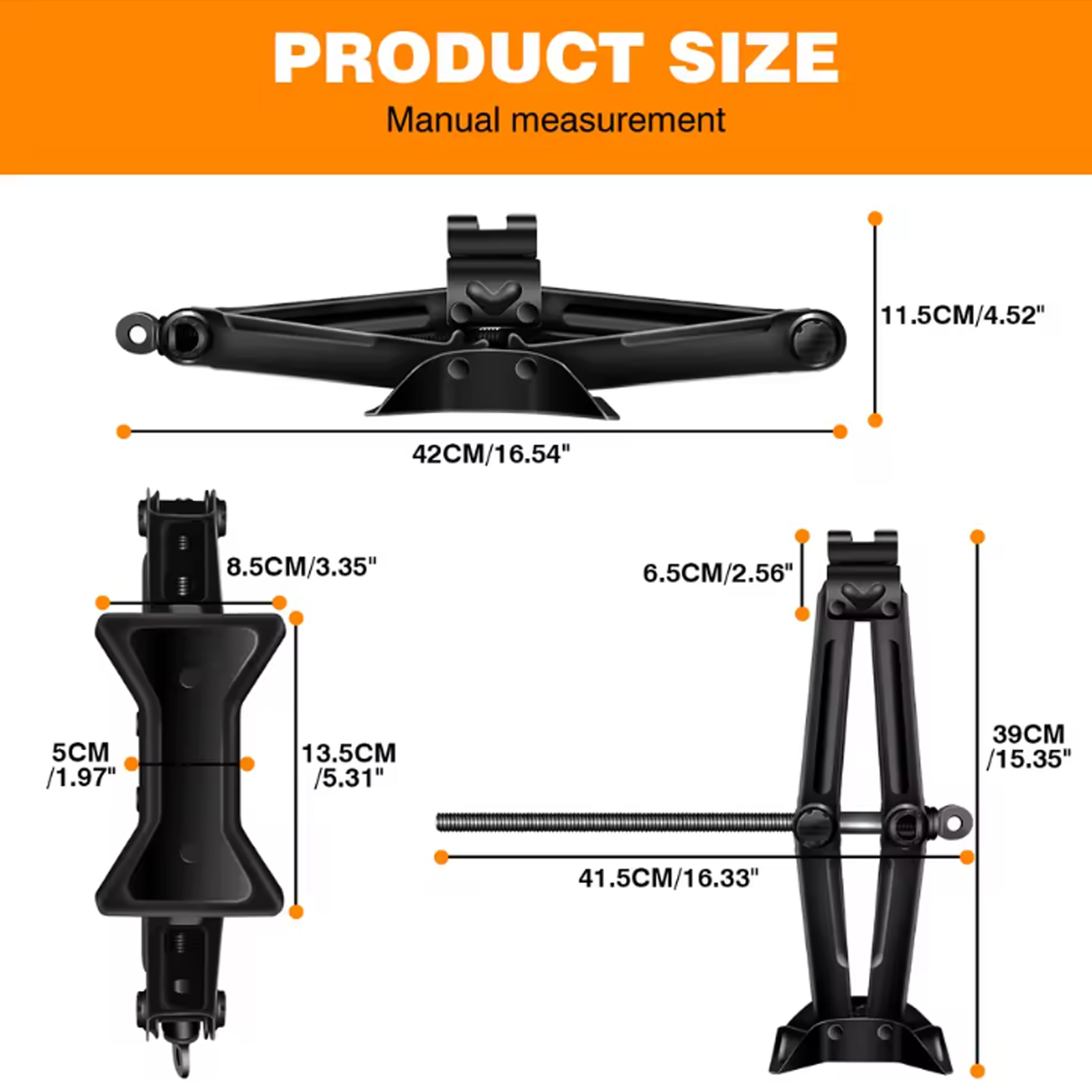 2 Ton (4409 lbs) Scissor Jack  - Heavy Equipment Jack recension och pris