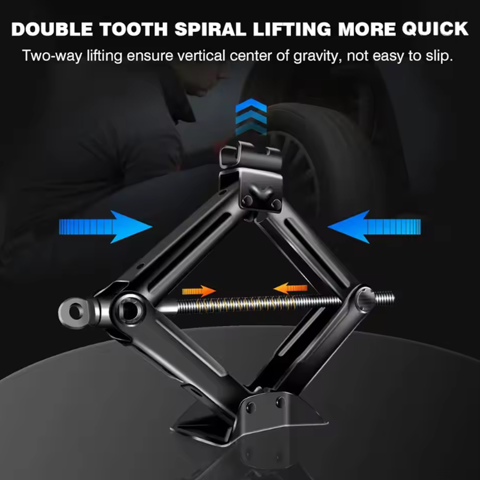 2 Ton (4409 lbs) Scissor Jack  - Heavy Equipment Jack recension och pris