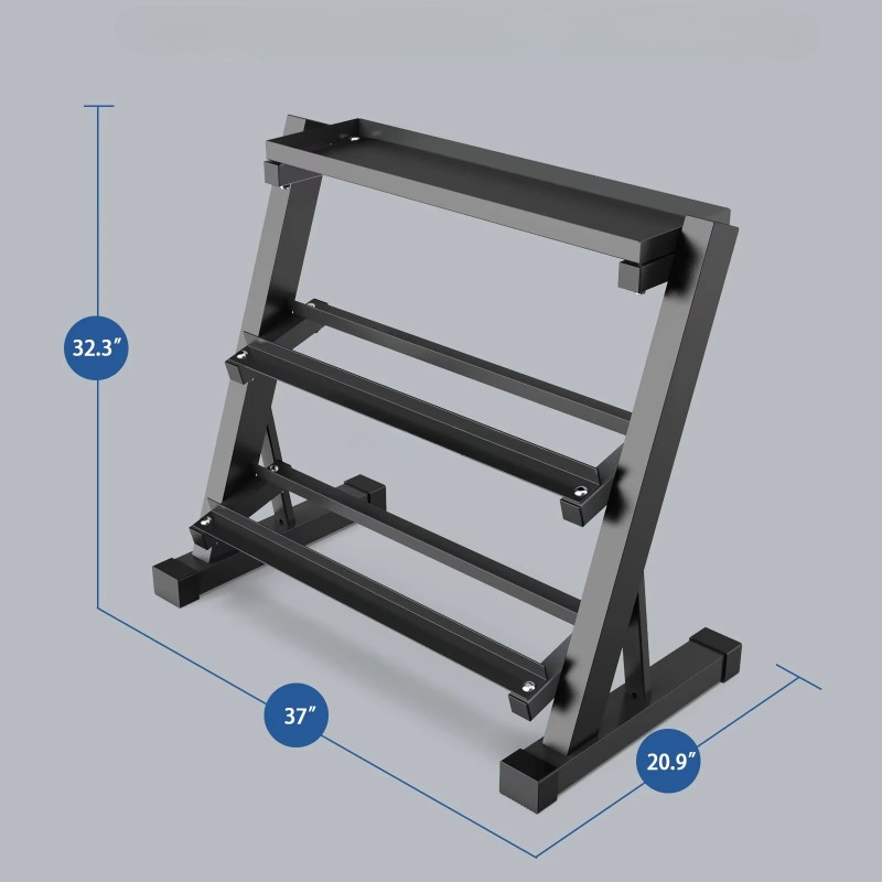 3-Tier Dumbbell Storage Rack 8 - Heavy Equipment Gym recension och pris