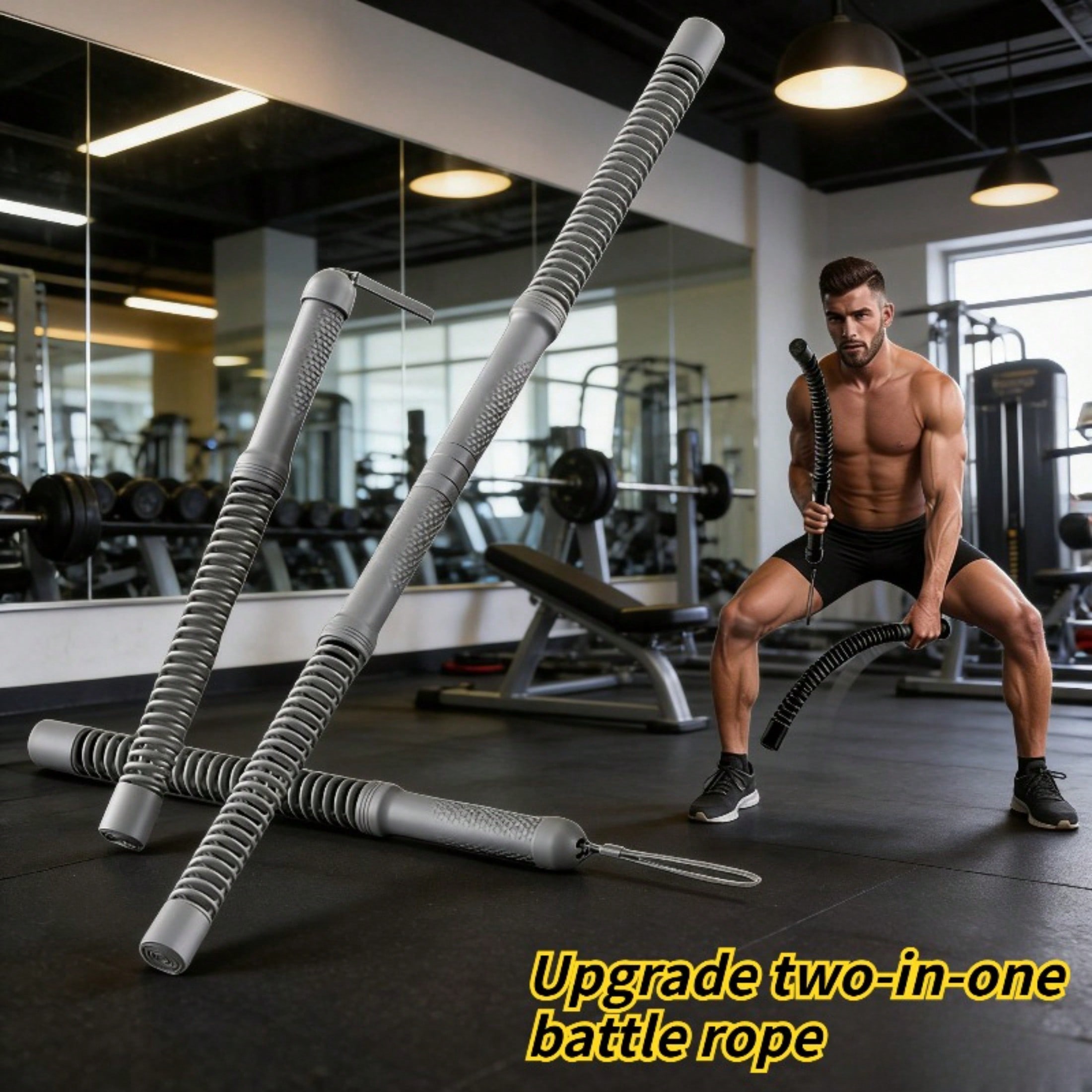 2-in-1 Upgraded Cordless Battl - Heavy Equipment Gym recension och pris