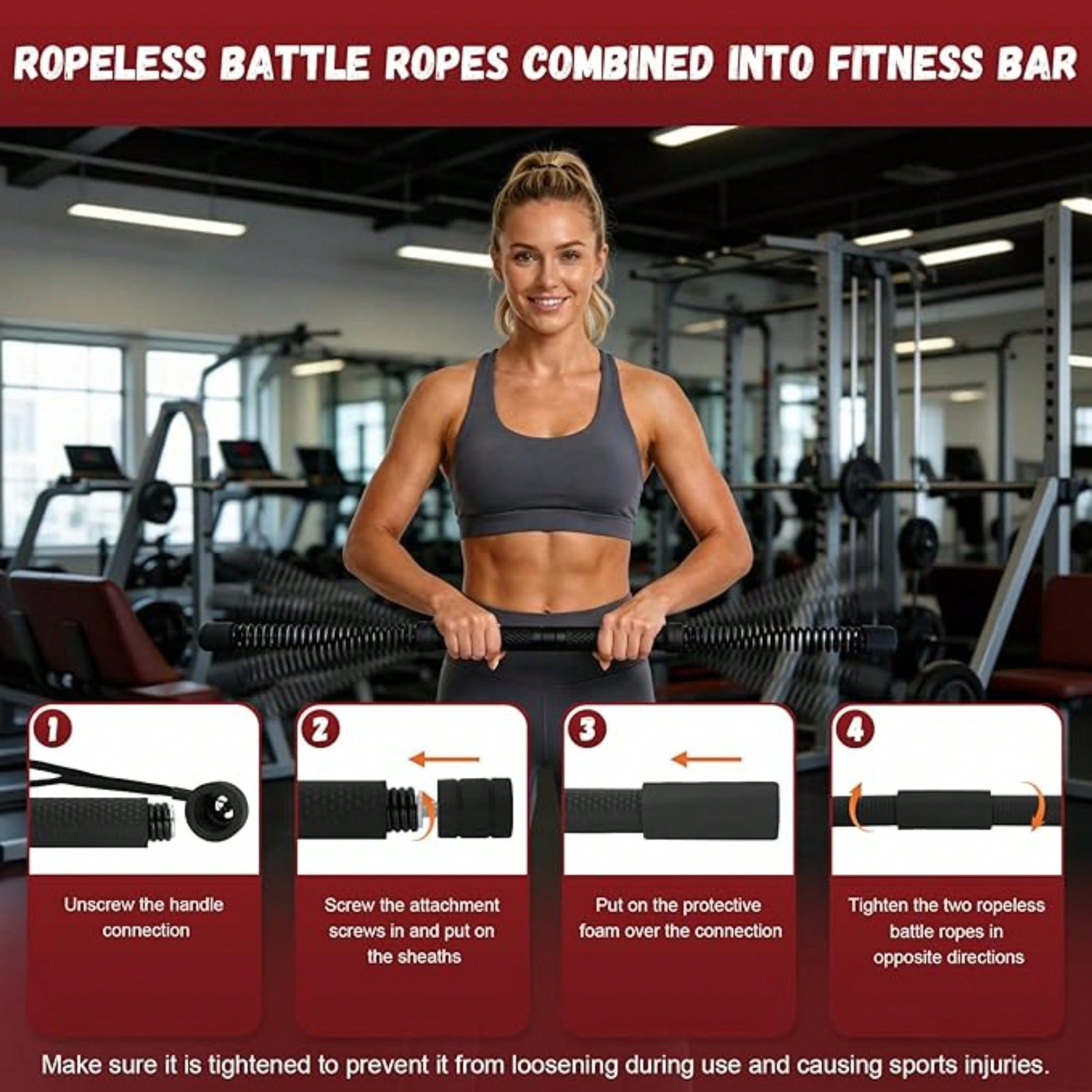2-in-1 Upgraded Cordless Battl - Heavy Equipment Gym recension och pris