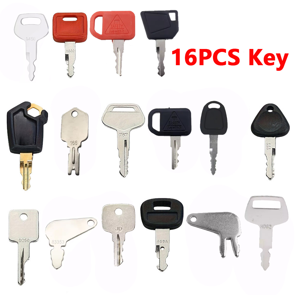 16PCS Heavy Equipment Key Set  - Heavy Equipment Keys Master Set recension och pris
