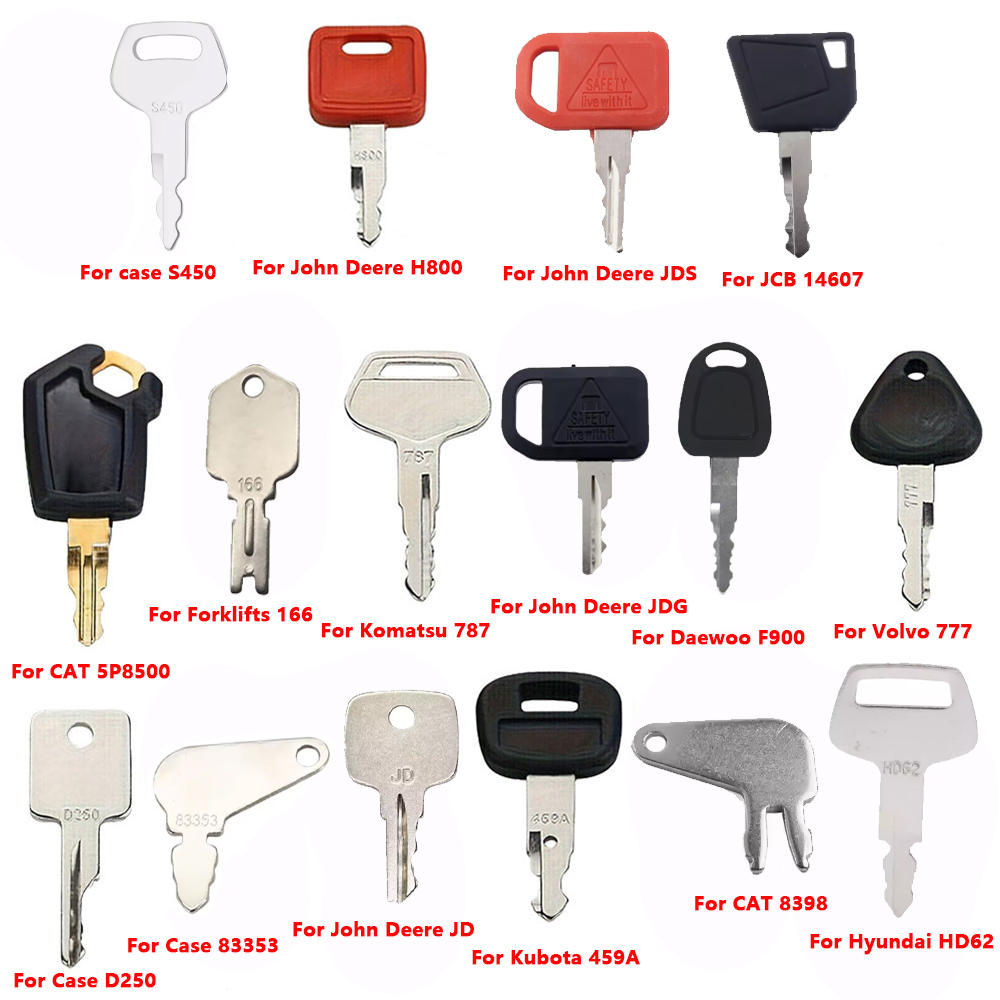 16PCS Heavy Equipment Key Set  - Heavy Equipment Keys Master Set recension och pris