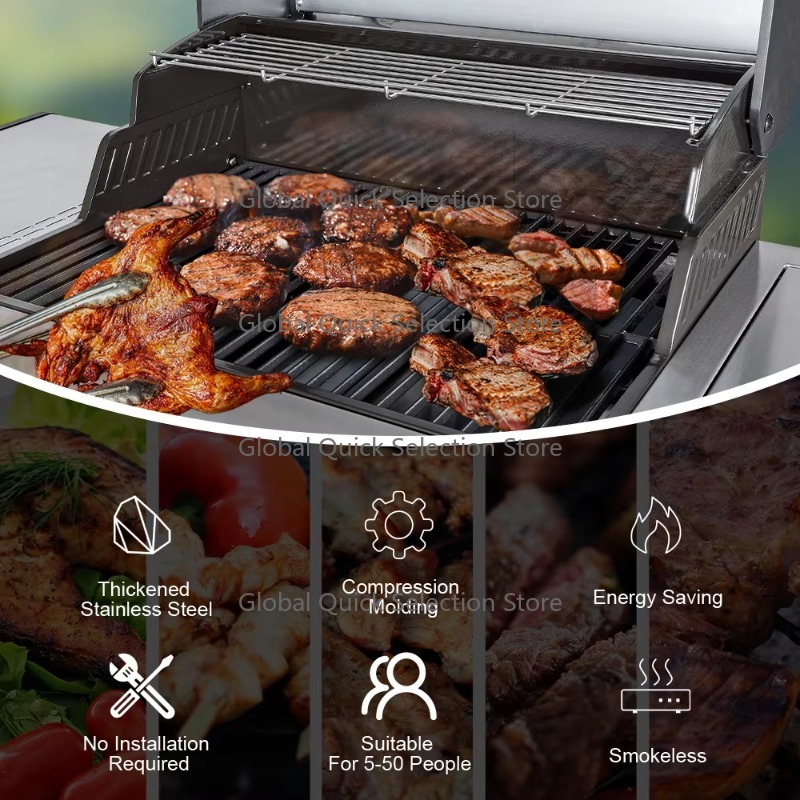 Heavy-duty Smokeless Gas BBQ G - Heavy Equipment Business recension och pris