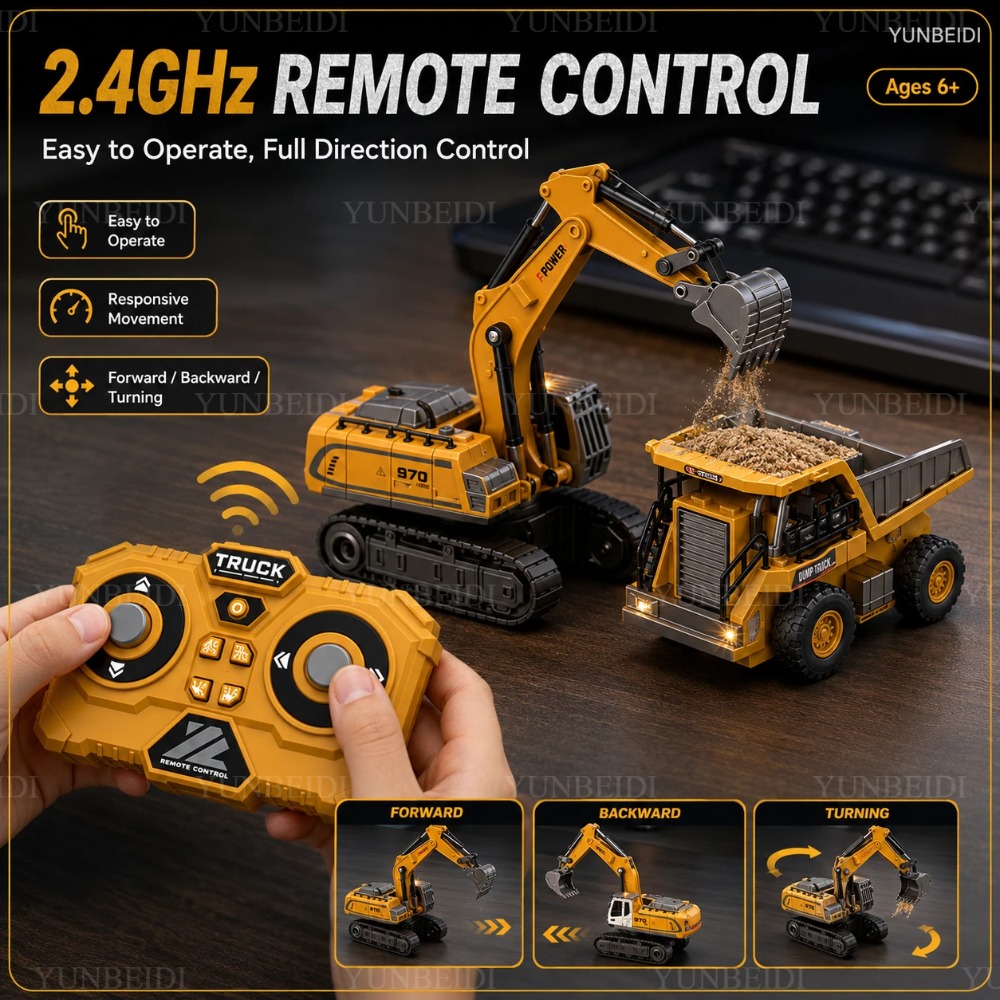 Remote Control Mini Alloy Car  - Heavy Equipment Operation recension och pris